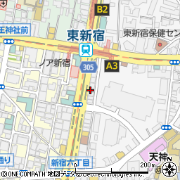 ファミリーマート東新宿明治通り店周辺の地図