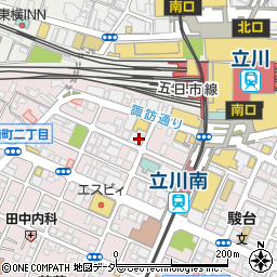 日野餃子＆刀削麺 立川南口店周辺の地図
