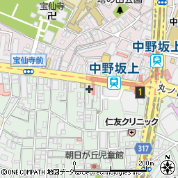 ラクササ中野坂上店周辺の地図