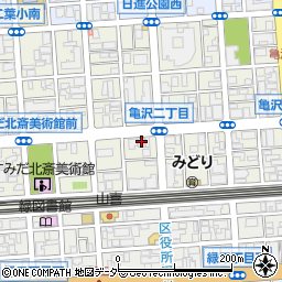 サイクルベースあさひ　両国亀沢店周辺の地図