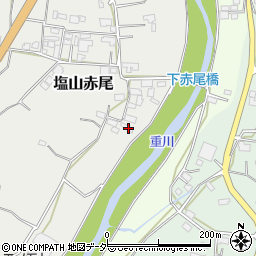 山梨県甲州市塩山赤尾1090周辺の地図