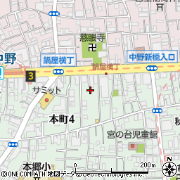 東京都中野区本町4丁目19周辺の地図