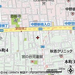 東京都中野区本町4丁目5周辺の地図