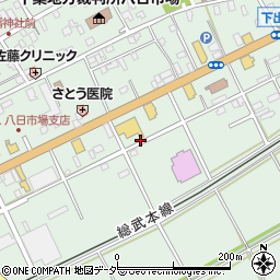 千葉県匝瑳市八日市場イ486-1周辺の地図