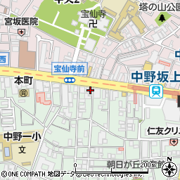 インターネット＆コミックカフェ ラフェリア 中野坂上店周辺の地図