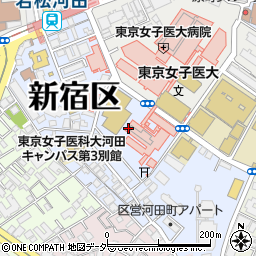 東京女子医科大学病院周辺の地図