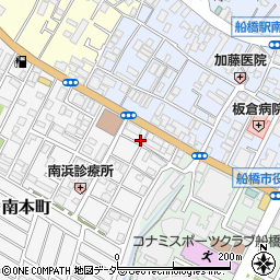 千葉県船橋市南本町1-7周辺の地図