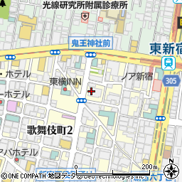 スコール　新宿店周辺の地図