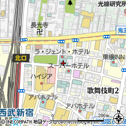 プレミアホテルＣＡＢＩＮ新宿周辺の地図