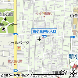 東京都小金井市東町4丁目16-20周辺の地図
