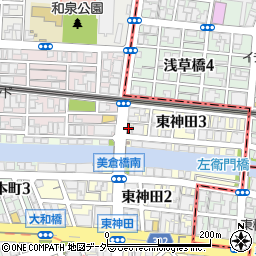 俵屋東神田店周辺の地図