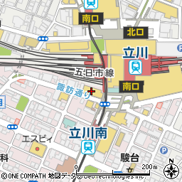 楽園立川店周辺の地図