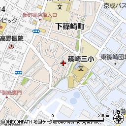 東京都江戸川区下篠崎町6周辺の地図