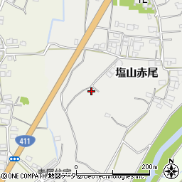 山梨県甲州市塩山赤尾882周辺の地図