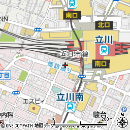 ファミリーマート立川諏訪通り店周辺の地図