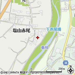 山梨県甲州市塩山赤尾1088周辺の地図