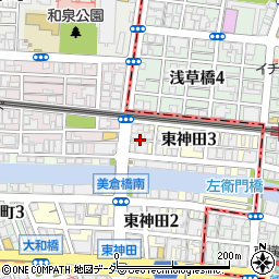 東京都千代田区東神田3丁目2周辺の地図