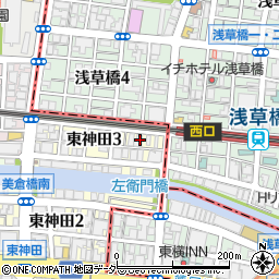 東京都千代田区東神田3丁目6周辺の地図