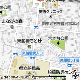 千葉県船橋市東船橋周辺の地図