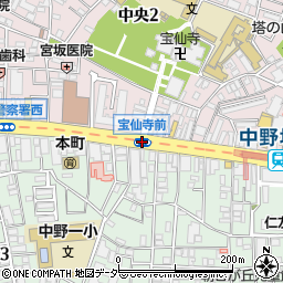 宝仙寺周辺の地図
