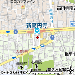 リーラ新高円寺周辺の地図