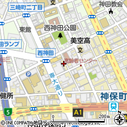 コインパーク神田神保町２丁目駐車場周辺の地図