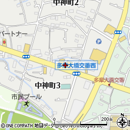 東京都昭島市中神町2丁目21周辺の地図