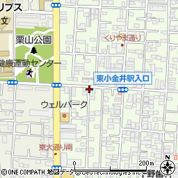 ＮＢパーキング東小金井第２駐車場周辺の地図