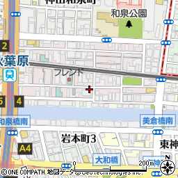 コインパーク神田佐久間町３丁目駐車場周辺の地図