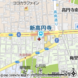 エクセル新高円寺周辺の地図