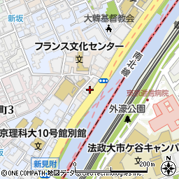 東京都新宿区市谷船河原町6周辺の地図