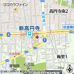 シャトー新高円寺周辺の地図