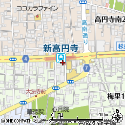 七田式　新高円寺教室周辺の地図