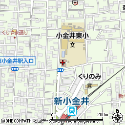 小金井市　東児童館周辺の地図