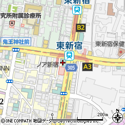 イーホテル東新宿周辺の地図