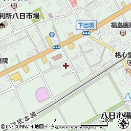 千葉県匝瑳市八日市場イ596-3周辺の地図