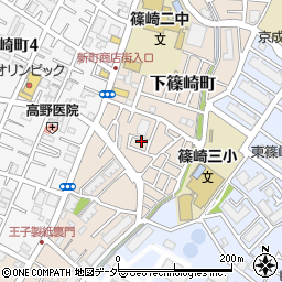 東京都江戸川区下篠崎町周辺の地図