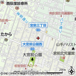 西荻窪パークハウス１階管理室周辺の地図