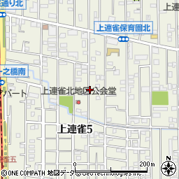 上連雀5丁目13柄澤邸[akippa]駐車場周辺の地図