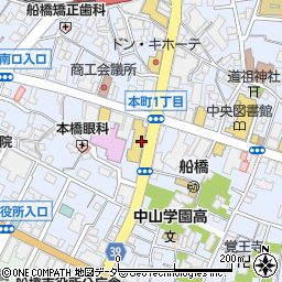 千葉労働局　船橋公共職業安定所・第二庁舎周辺の地図