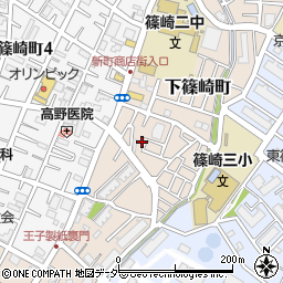 東京都江戸川区下篠崎町4周辺の地図