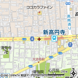 新高円寺周辺の地図