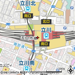 ダイソーエキュート立川店周辺の地図