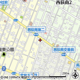 東京新聞　西荻窪専売所周辺の地図