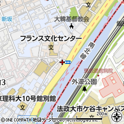 東京都新宿区市谷船河原町8周辺の地図