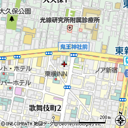 名鉄協商東新宿歌舞伎町駐車場周辺の地図
