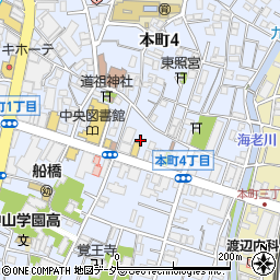 千葉県船橋市本町4丁目36-16周辺の地図