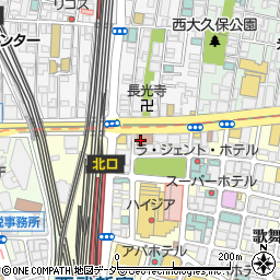 東京労働局公共職業安定所　ハローワーク新宿周辺の地図