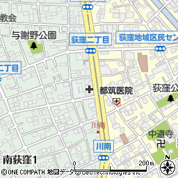 山梨中央銀行荻窪支店周辺の地図