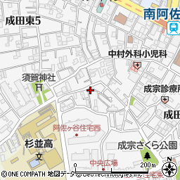 成田東４丁目テラスハウス周辺の地図
